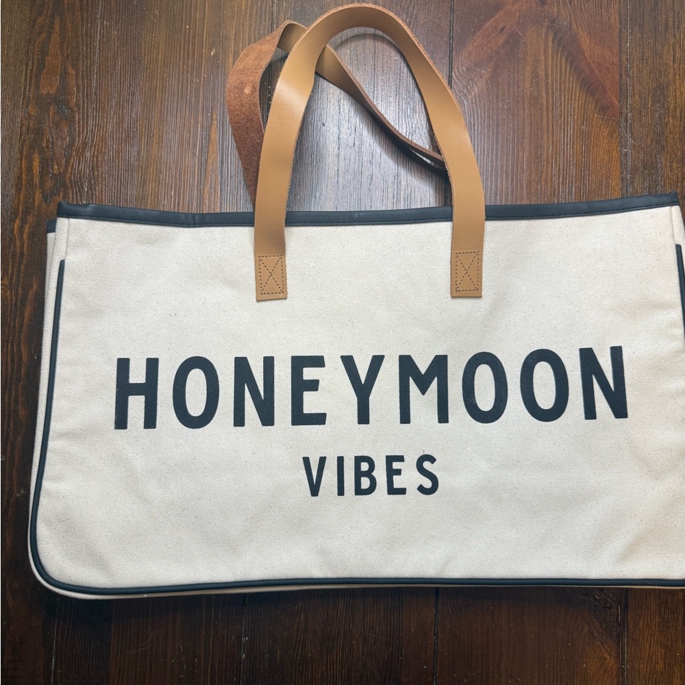 Honeymoon Vibes Canvas Tote Bag